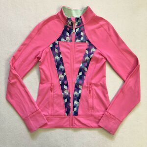 Ivivva by Lululemon Girl Hot Pink Perfect Your Practice Full Zip Track Jacket 14